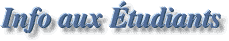 Info aux Etudiants